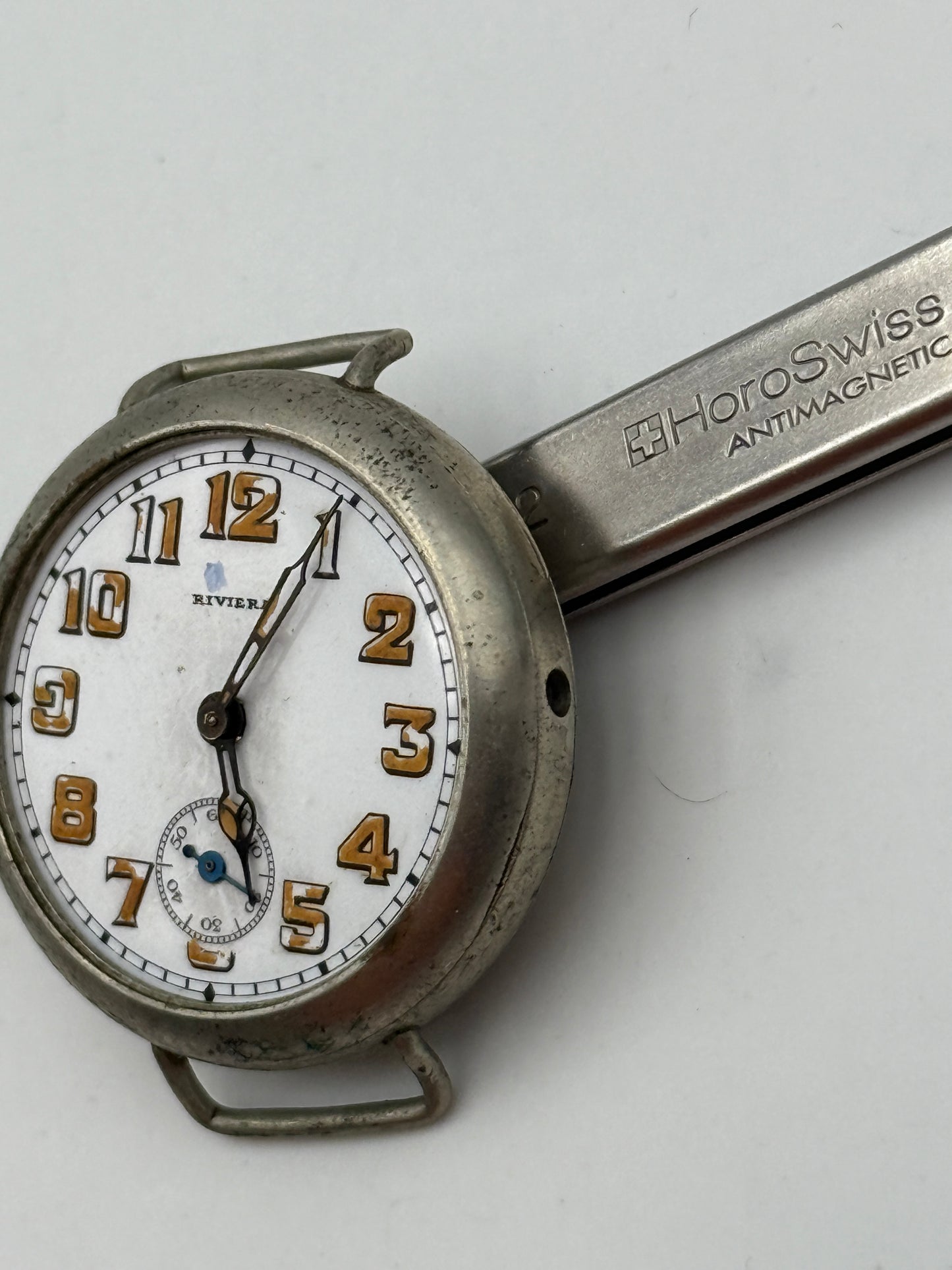 riviera military fixed loops vintage watch 35mm