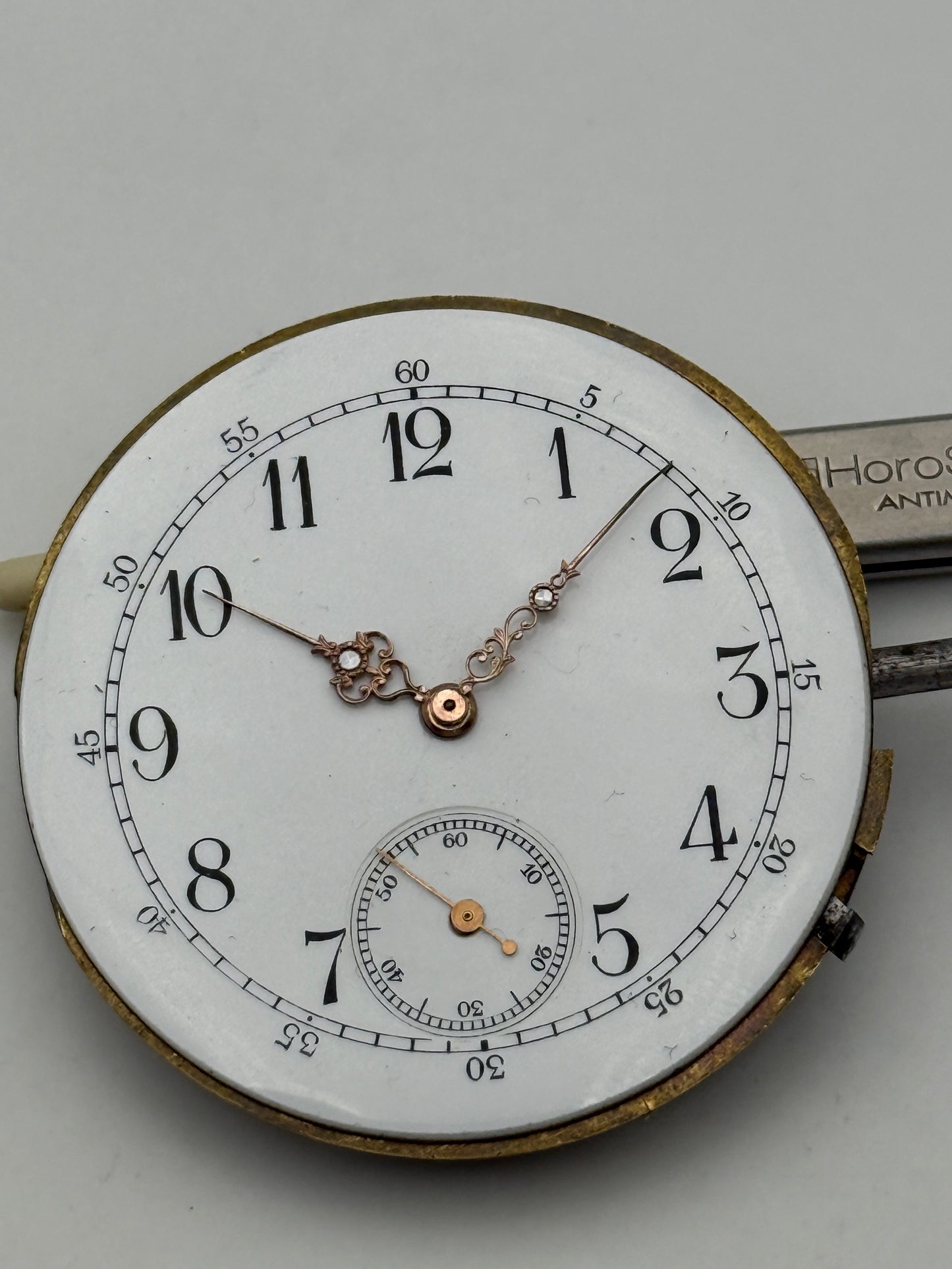 pocket watch movement movimento swan neck collo di cigno 48mm porcelain diamond