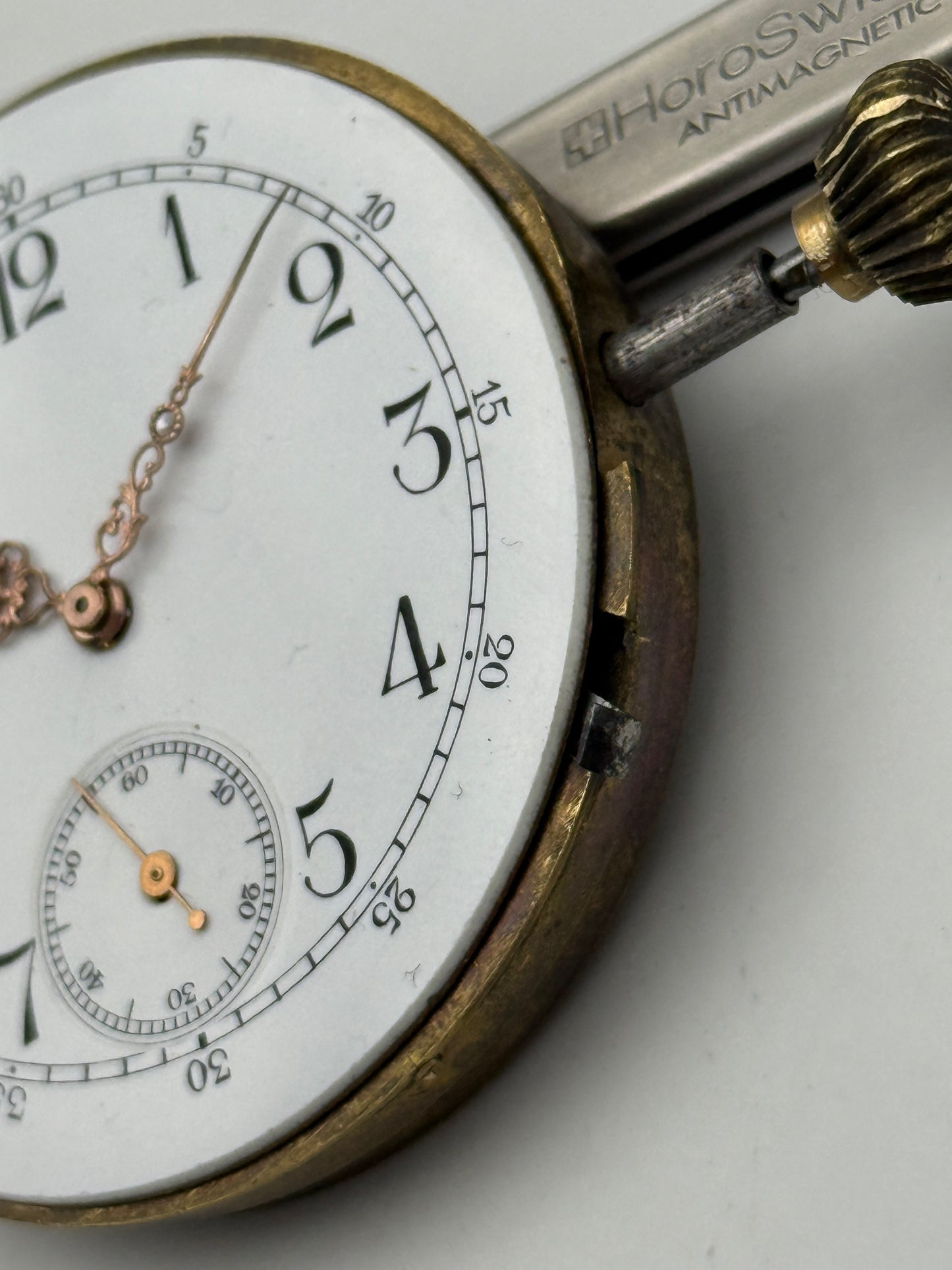pocket watch movement movimento swan neck collo di cigno 48mm porcelain diamond