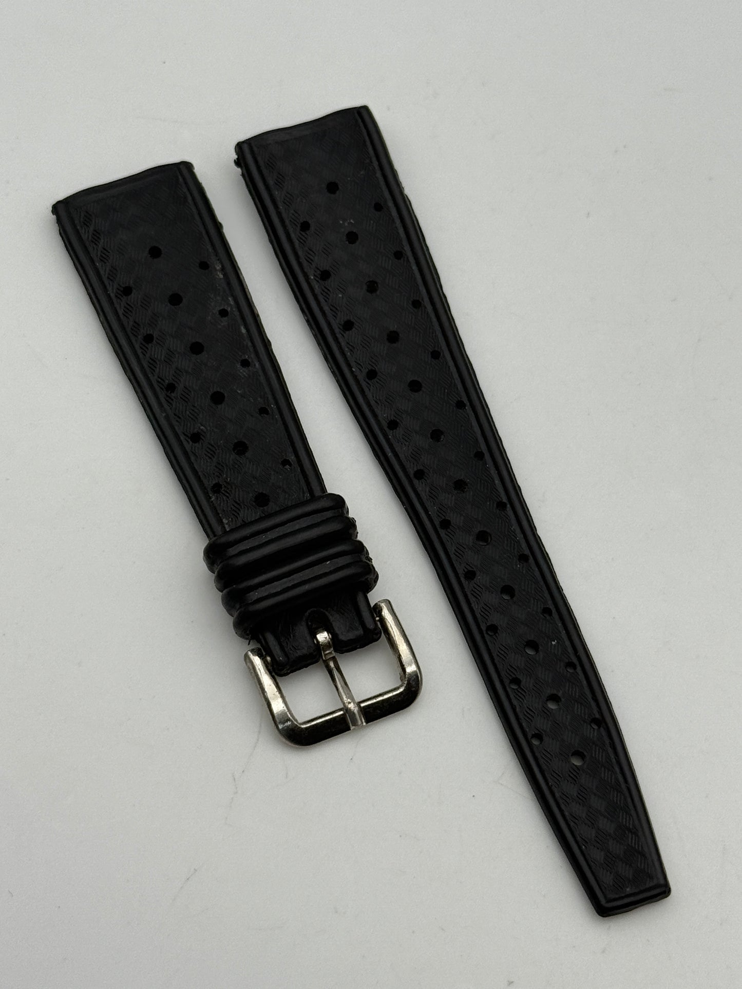 tropic squalo 20mm cinturino strap vinatge rubber brev.9753b-67