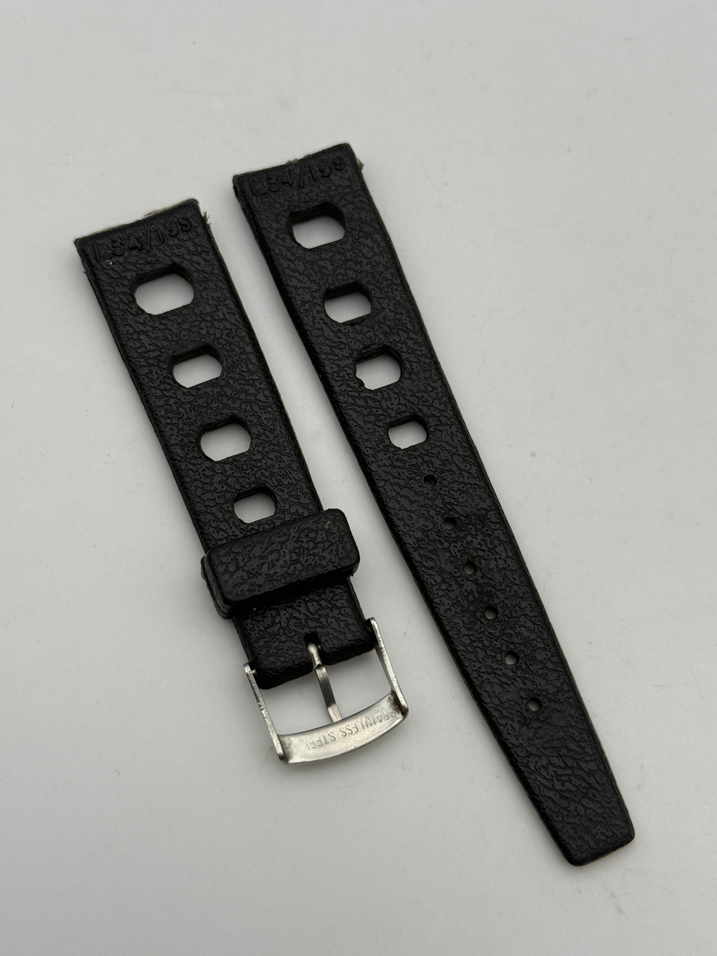 tropic l34-19s 19mm rubber diver cinturino strap vintage