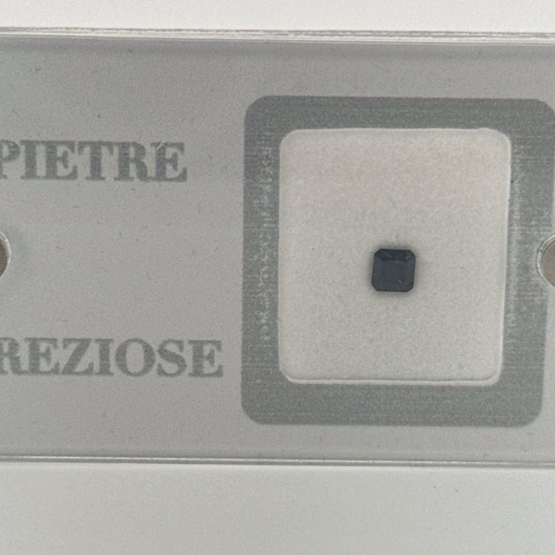 zffiro sapphire natural blu blue carrè 0.36ct