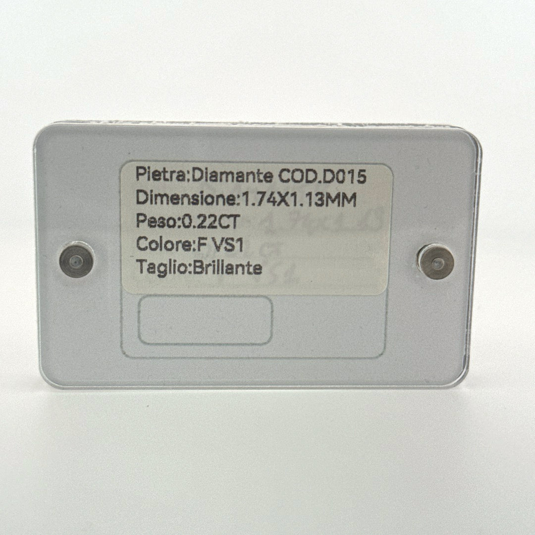 diamante diamond round brillant natural blister F VS1 0.22ct