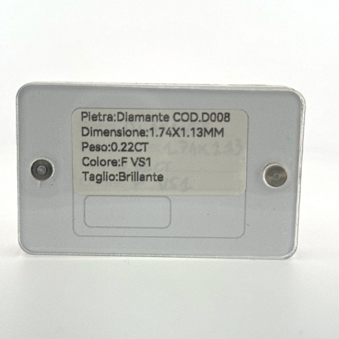 diamante diamond roun brillant natural F VS1 0.22ct blister