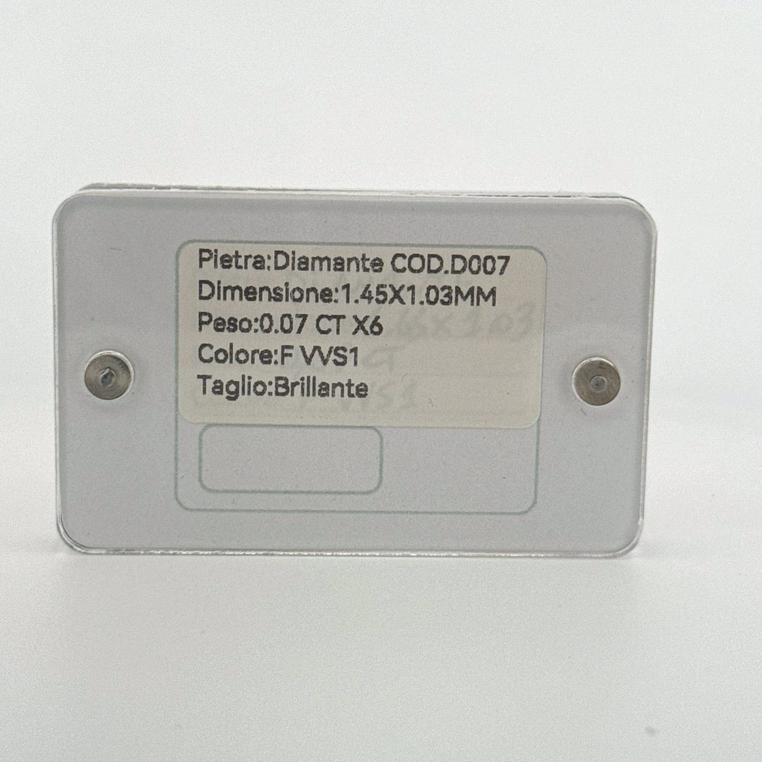 diamond diamante natural round blister brillant F VVS1 0.07CT