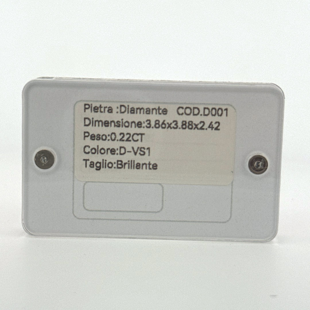 diamond diamante natural round blister brillant D VS1 0.22CT